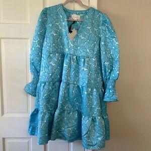 NWT Pomander Place Teal Floral Dress